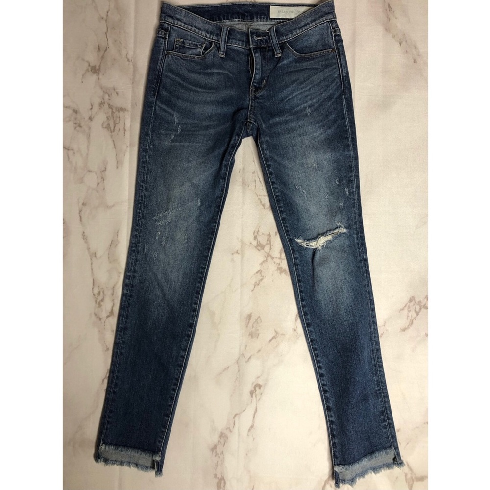 Treasure & Bond Skinny Boyfriend Raw Hem Jeans